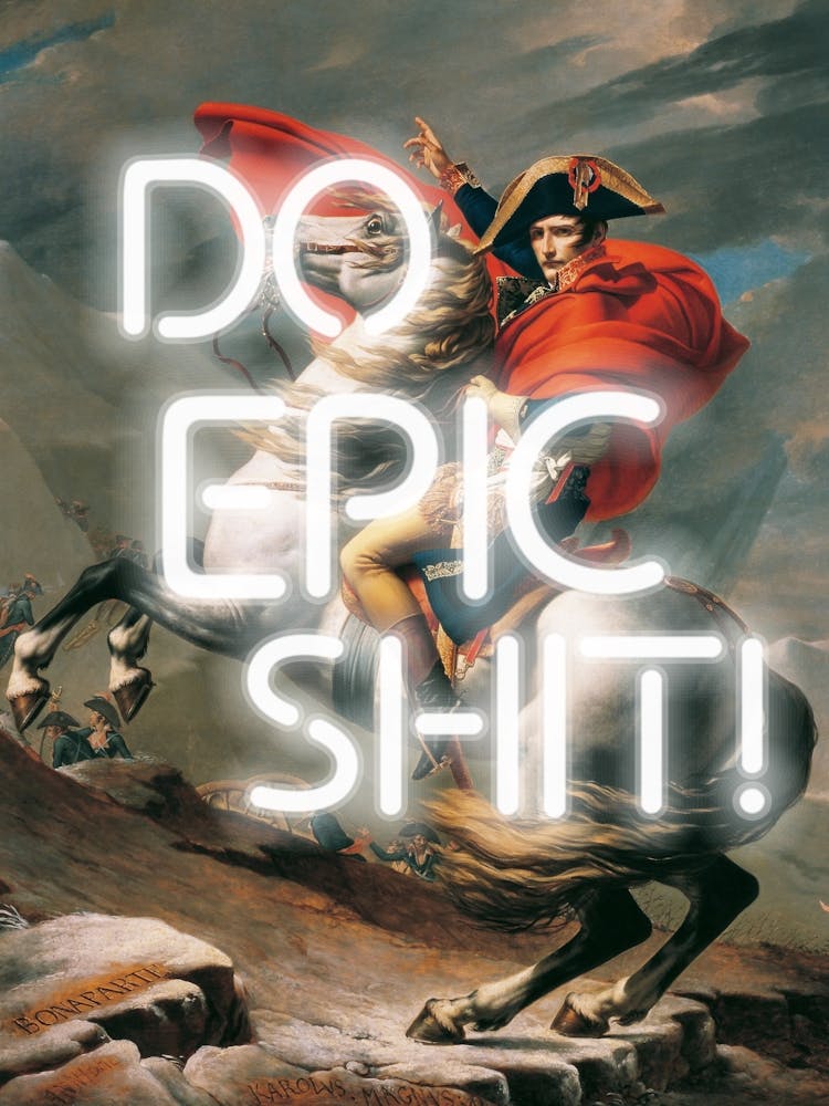 Do epic shit! - Vintage altered wall art - Office decor - Napoleon art poster