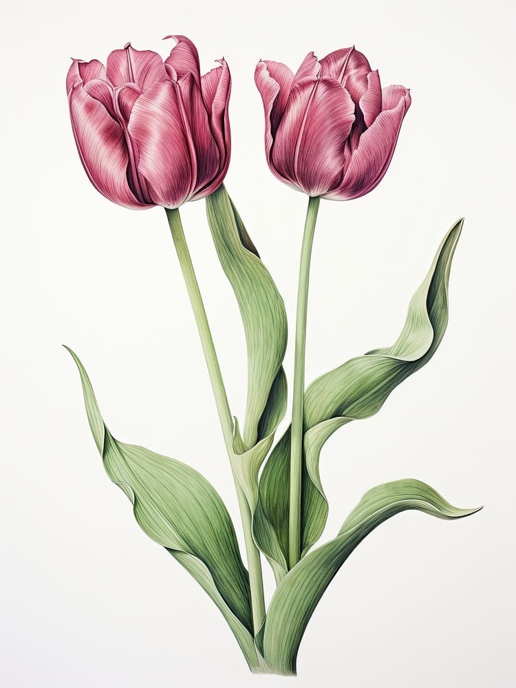 Tulpen Blume Vintage Botanisch 1
