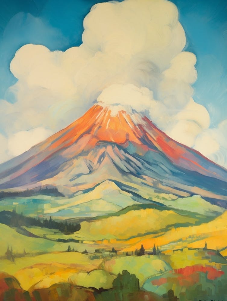 Popocatepetl Mexico 2 Mountain Painting