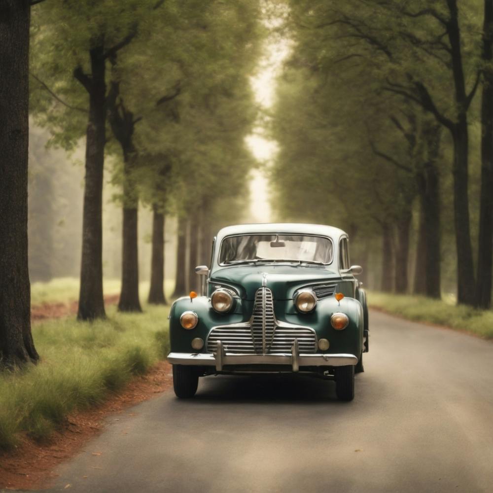 Old Car In The Woods