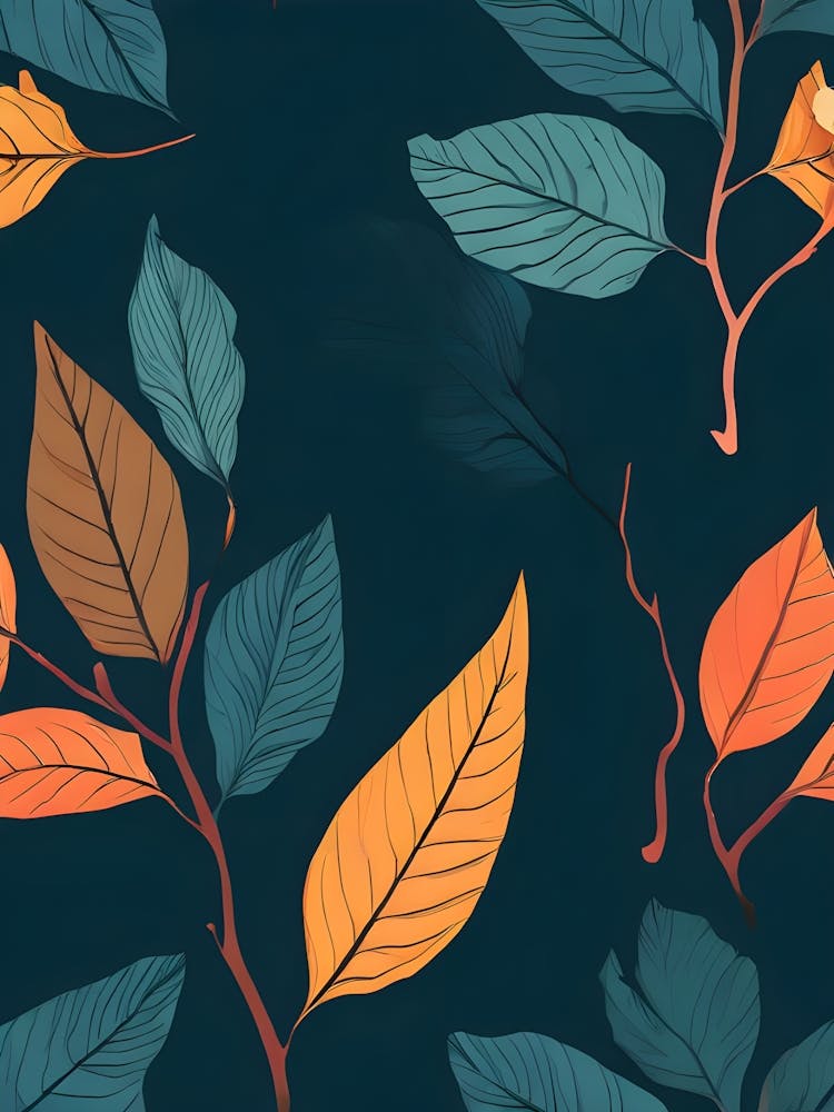 Autumn Leaves Seamless Pattern 9