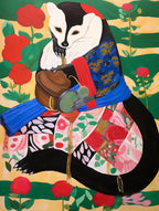 Maximalist Animal Painting Ferret 2
