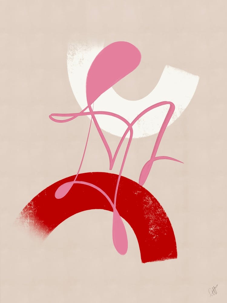 Pink and Red Abstract