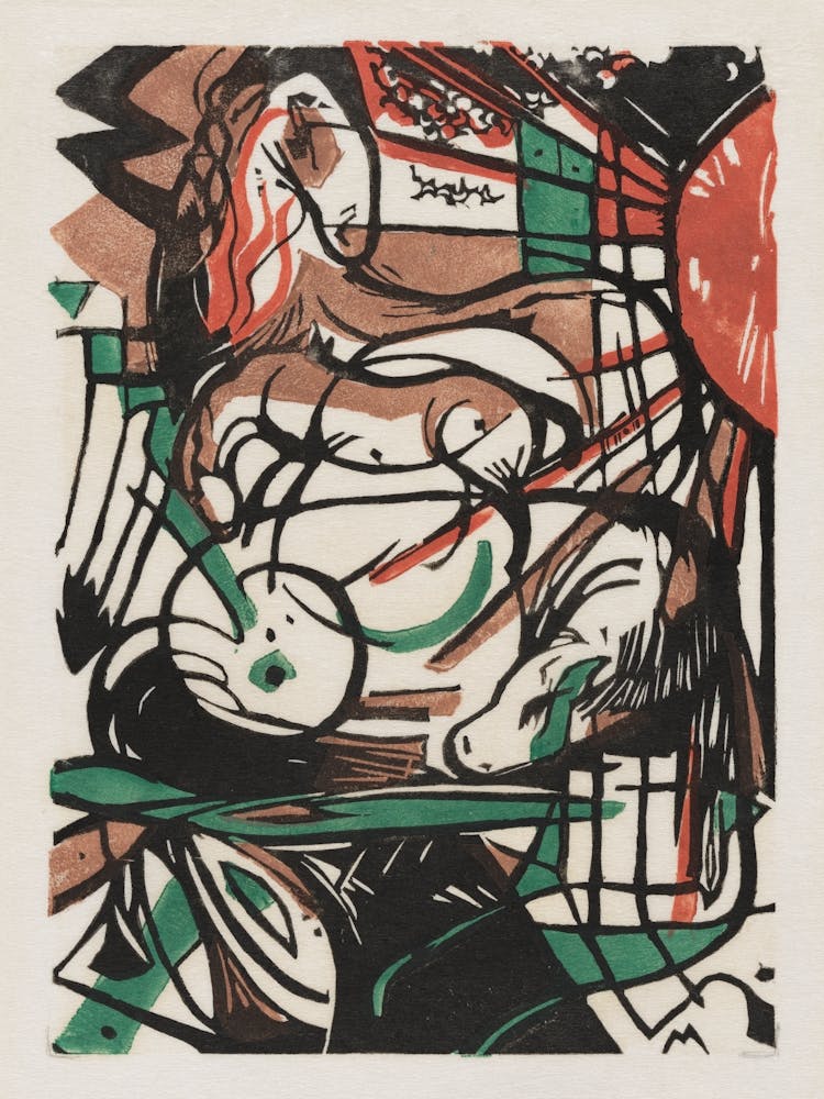 The Birth Of Horses, Franz Marc Abstract