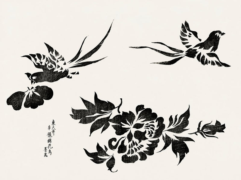 Japanese Vintage Original Woodblock Print Of Phesant From Yatsuo No Tsubaki, Taguchi Tomoki