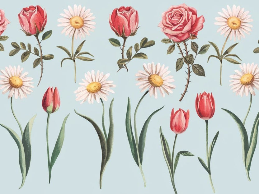 Spring Garden Blooms - Fresh Floral Pattern