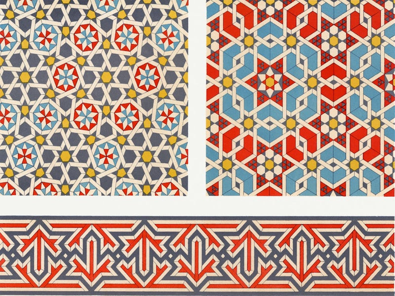 La Decoration Arabe, Plate No, 77, Emile Prisses D’Avennes, Digitally Enhanced Lithograph From Own Original 1885