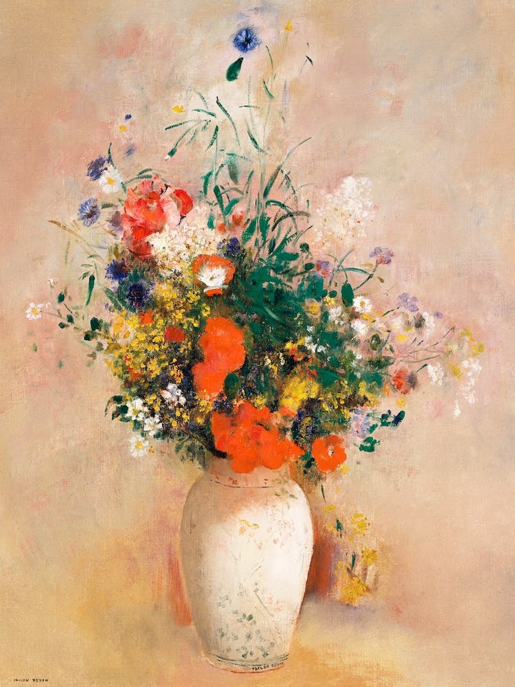 Vase Of Flowers, Odilon Redon