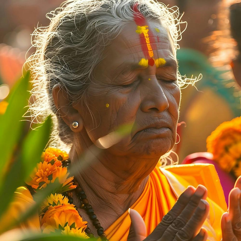 Indian Hindu Woman Praying