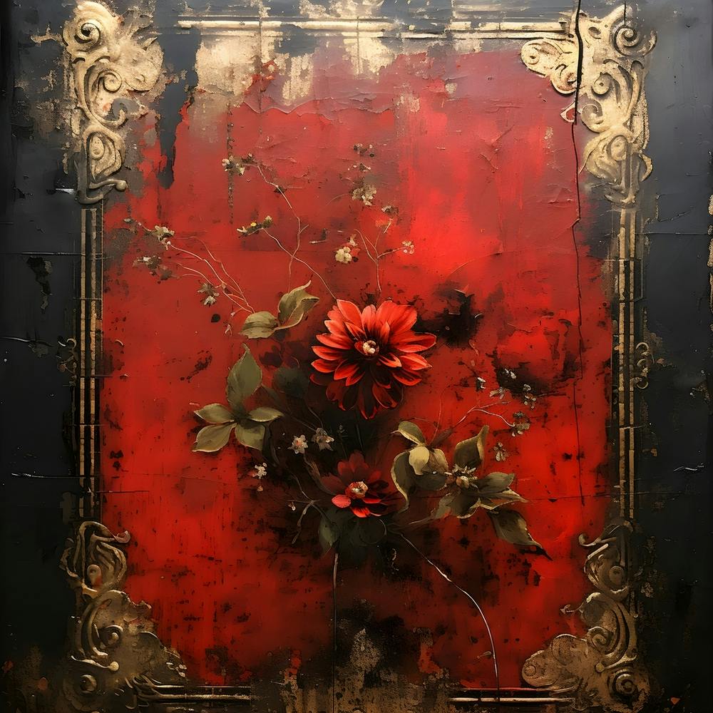 Vintage Dark Flowers 5