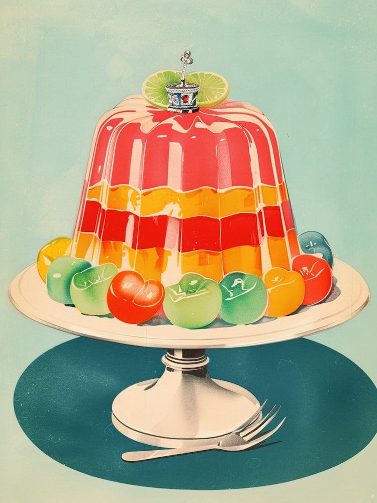 Fruity Jelly Vintage Cookbook Inspired 2