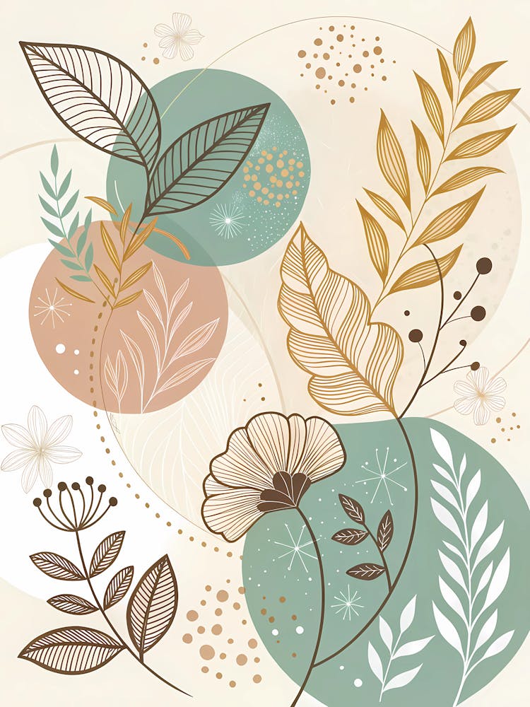 Abstraktes Blumenmuster 5