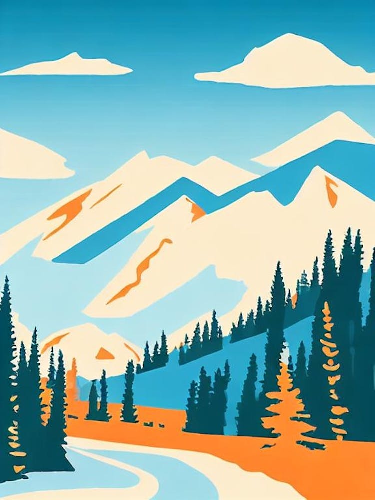 Copper Mountain, Usa Midcentury Vintage Skiing Poster