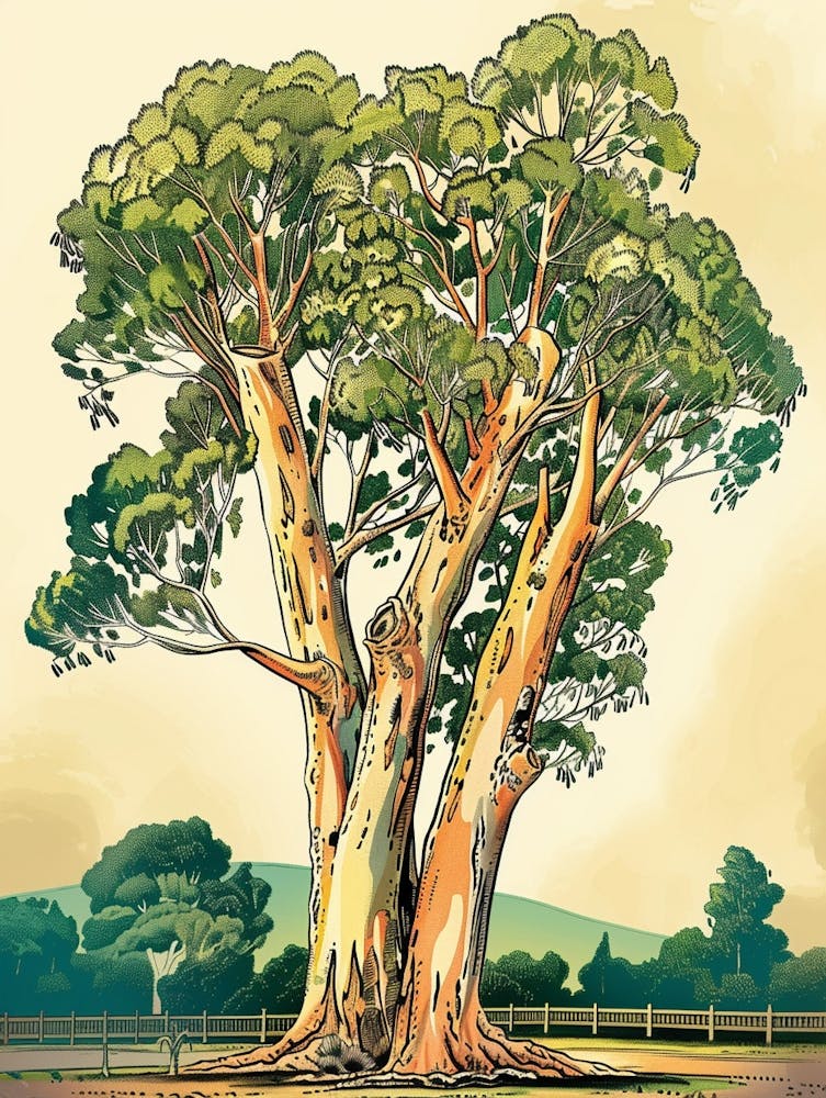 Illustration de livre de contes Arbre d'eucalyptus 3