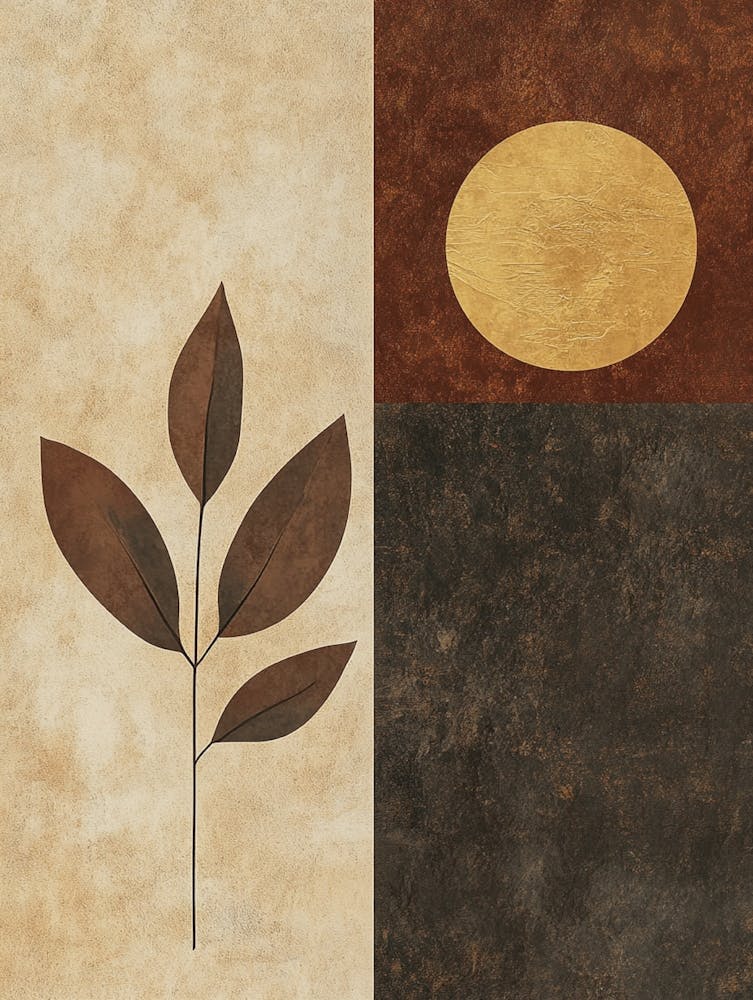 Abstract Leaf Canvas Art