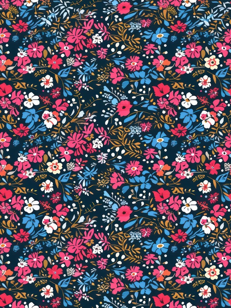 Blossom Bounty London Fabrics Floral Pattern 2