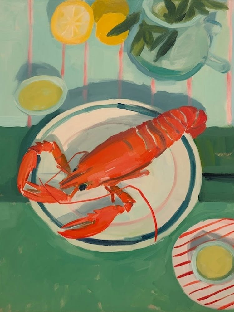 Lobster 4 Italian Still Life Painting