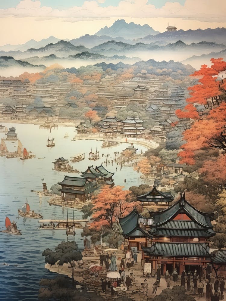 Hachijo Jima In Tokyo, Ukiyo E Drawing 4