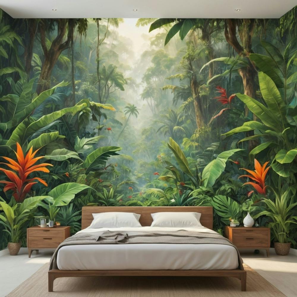 Tropical Jungle Mural Paintings