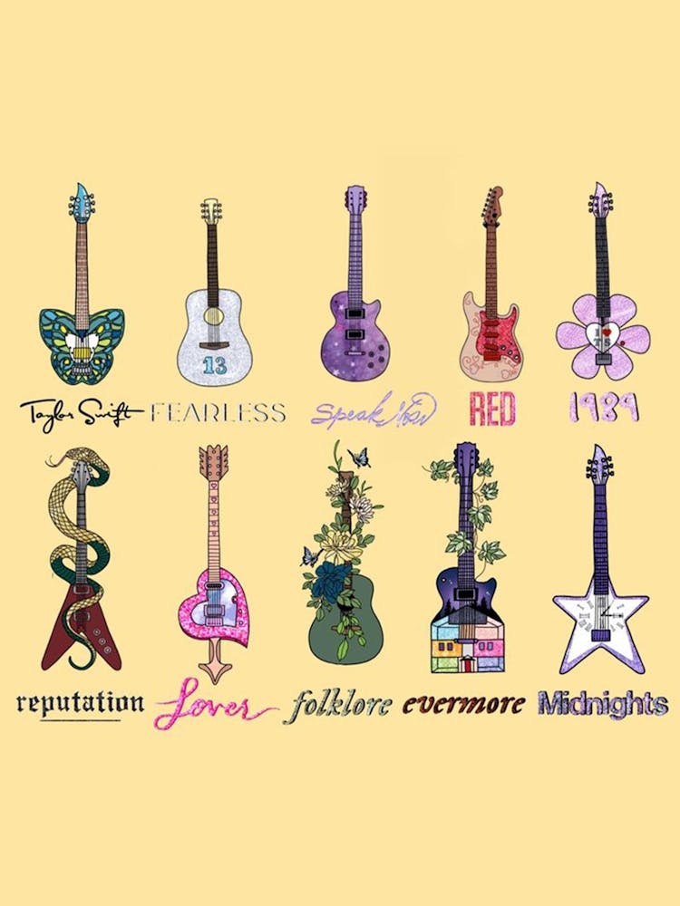 Guitars taylor swift album titles 1