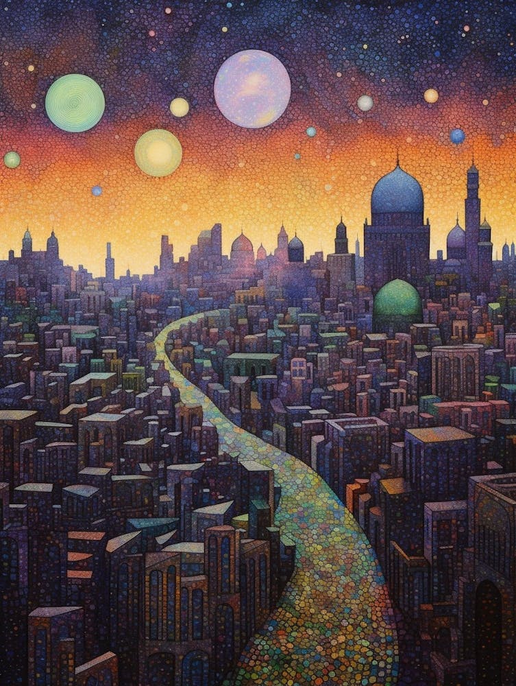 Tacoma Museum District Pointillism 12