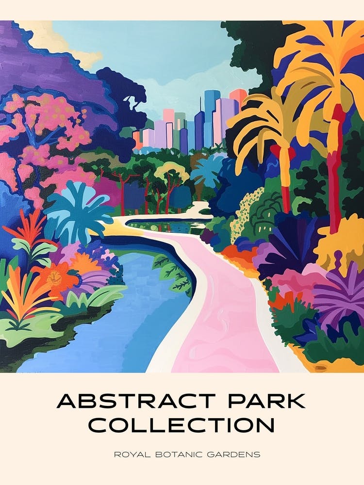 Abstract Park Collection Poster Royal Botanic Gardens Sydney 3