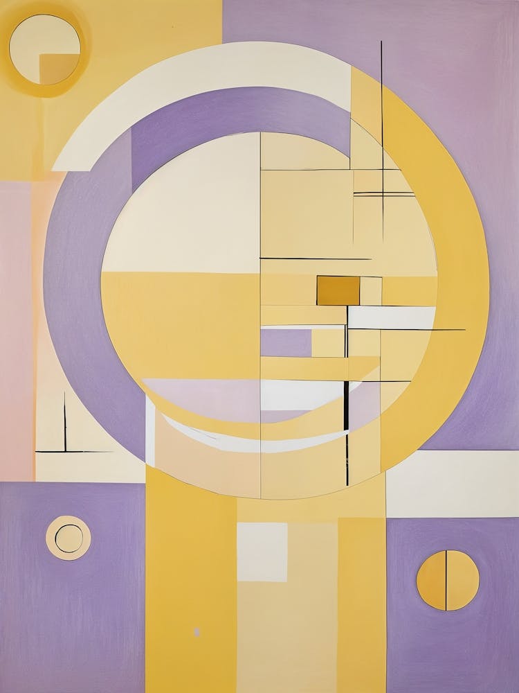 Yellow And Lilac Abstract