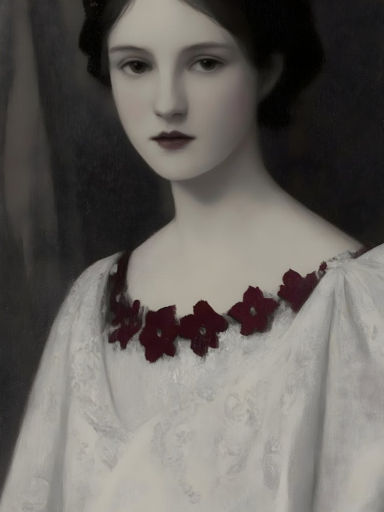 Dark Gothic Lady In White