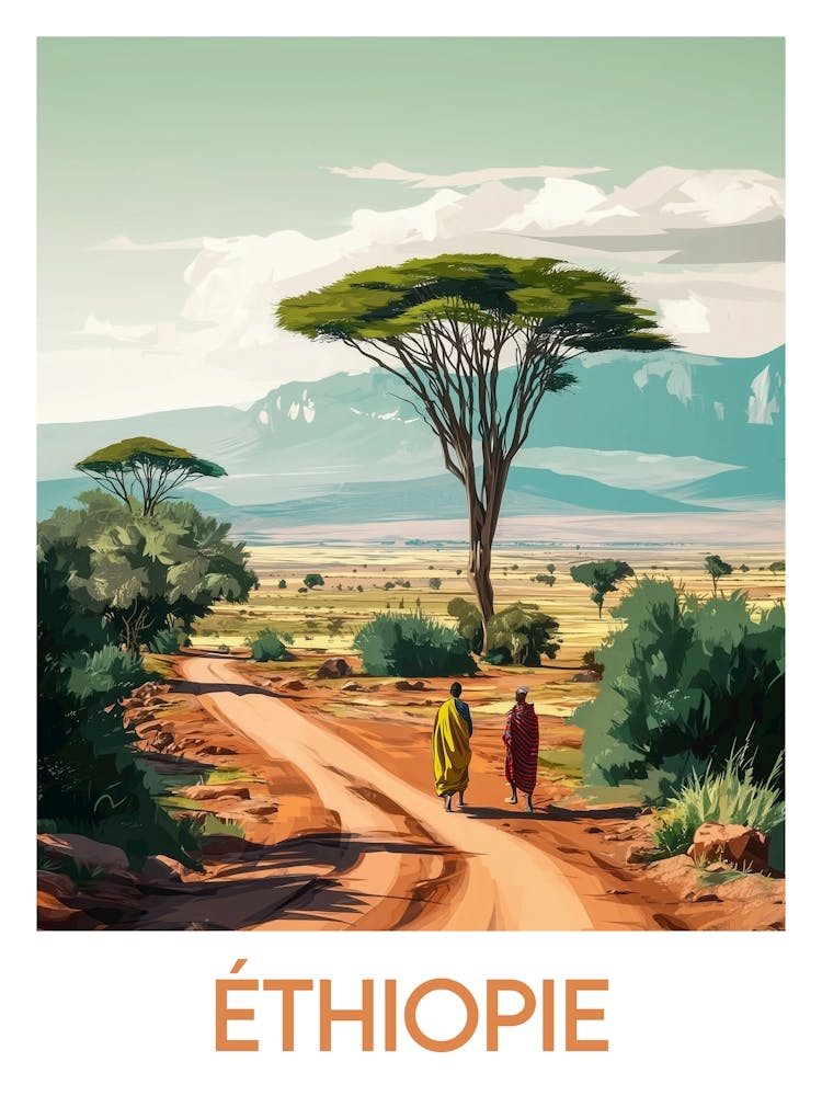 Affiche de voyage Éthiopie