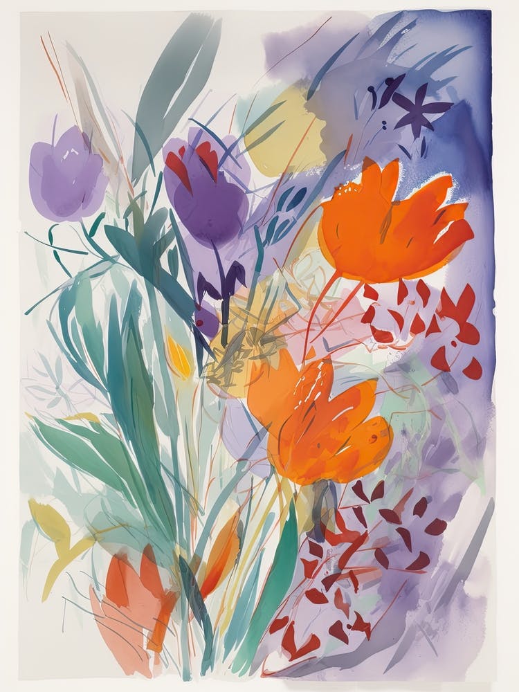 Krokusblumen-Illustration 1