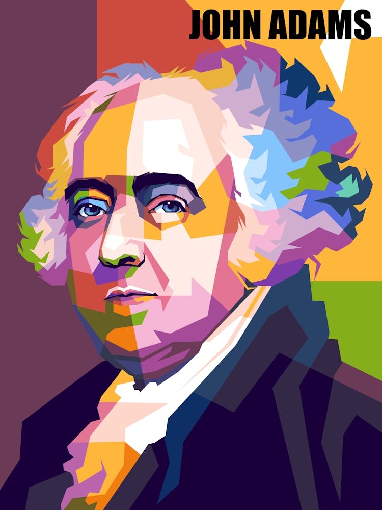 US-Gründer John Adams WPAP Pop-Art-Stil