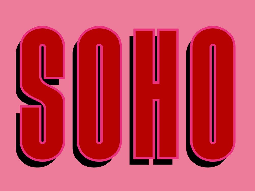 Soho Typography Sign