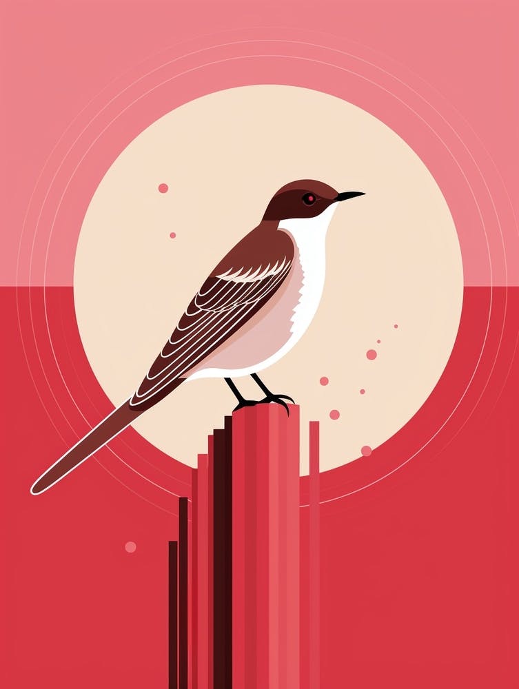 Cincle plongeur minimaliste 2 - Illustration