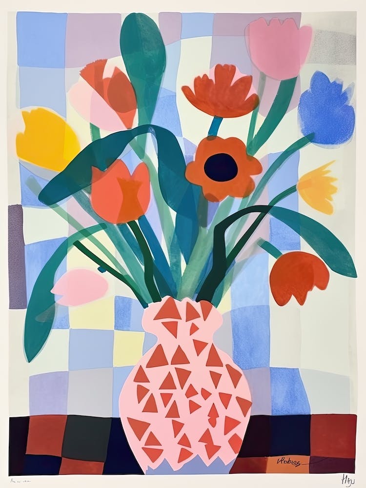 Tulip Bouquet Flower Illustration 4