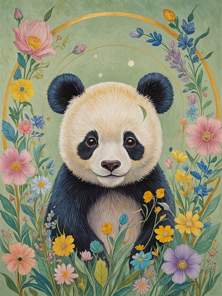 Floraler Panda Nr. 2