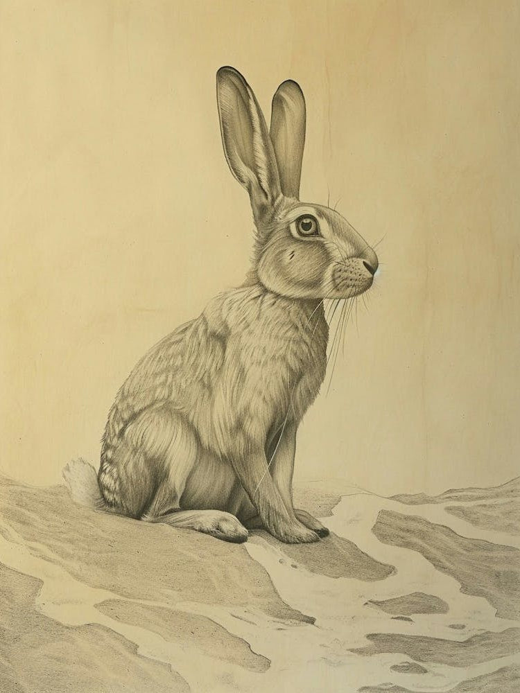Flemish Giant Rabbit Drawing 1