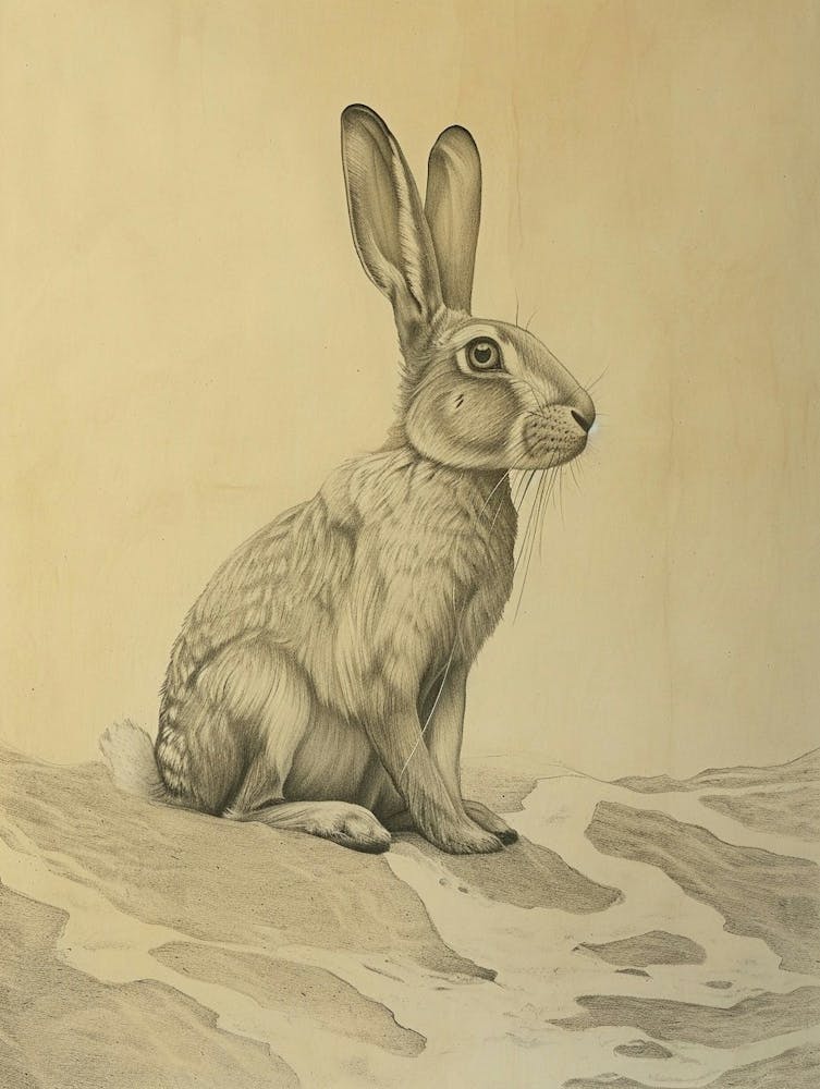 Flemish Giant Rabbit Drawing 1