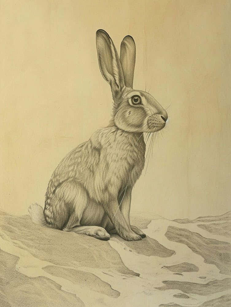 Flemish Giant Rabbit Drawing 1