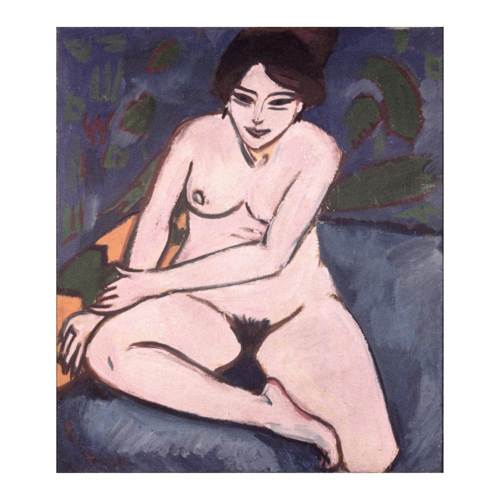 Model On Blue Ground