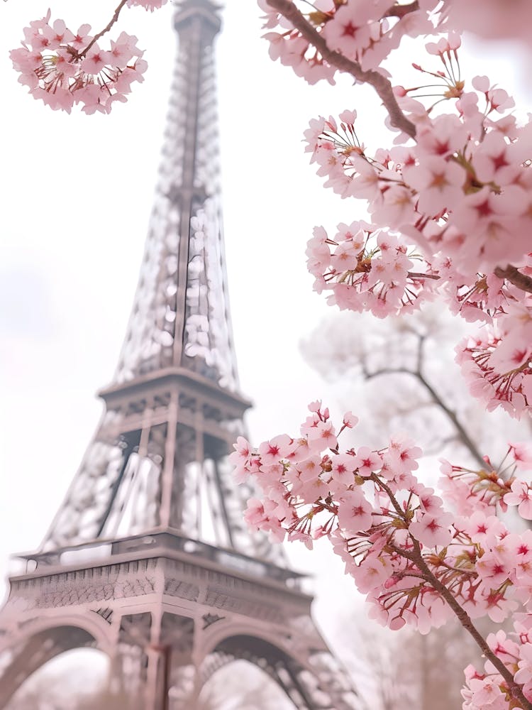 Cherry Blossoms In Paris