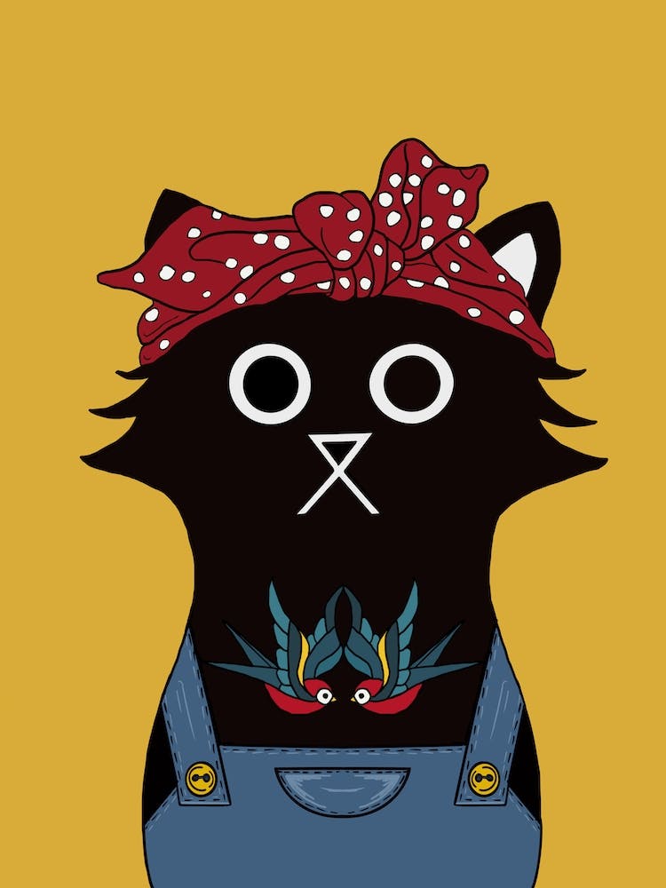 Rockabilly Cat Dungarees