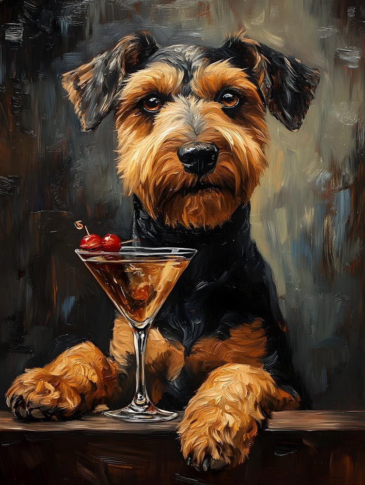Airedale Welshie An Der Bar 10