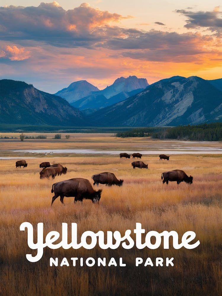 Yellowstone National Park Vintage V 08