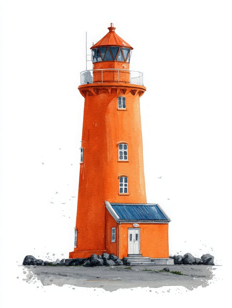 Aihrgdesign Isolated Watercolor Painting Of European Lighthou 920961d4 Ba2e 49b2 A66c 280ea3804e25 0