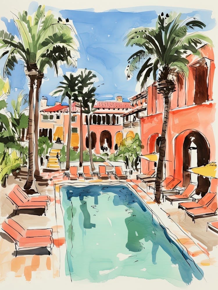 The Ritz Carlton Bacara, Santa Barbara   Santa Barbara, California   Resort Storybook Illustration 6