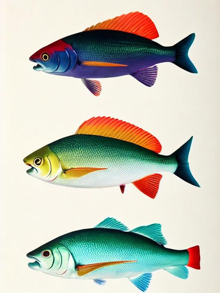 Rainbow Shark Vintage Poster