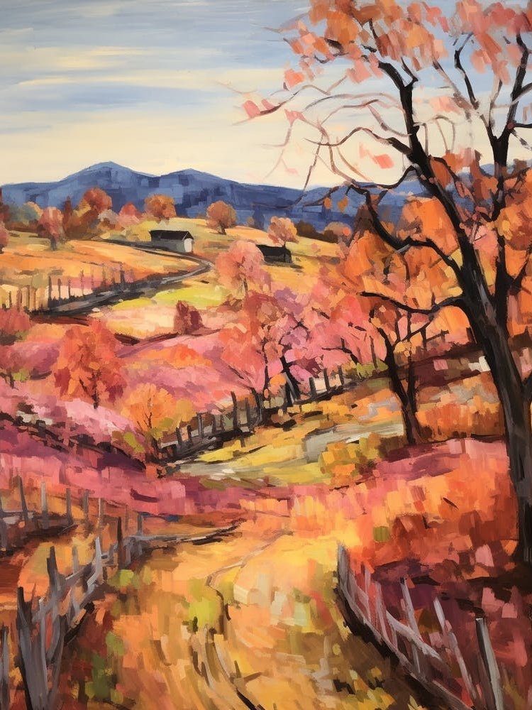 Autumn Gardens Painting Wave Hill Usa