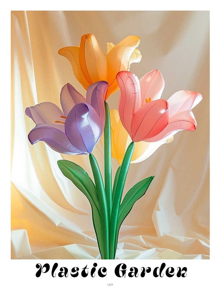 Verträumte aufblasbare Blumen Poster Lilie 2