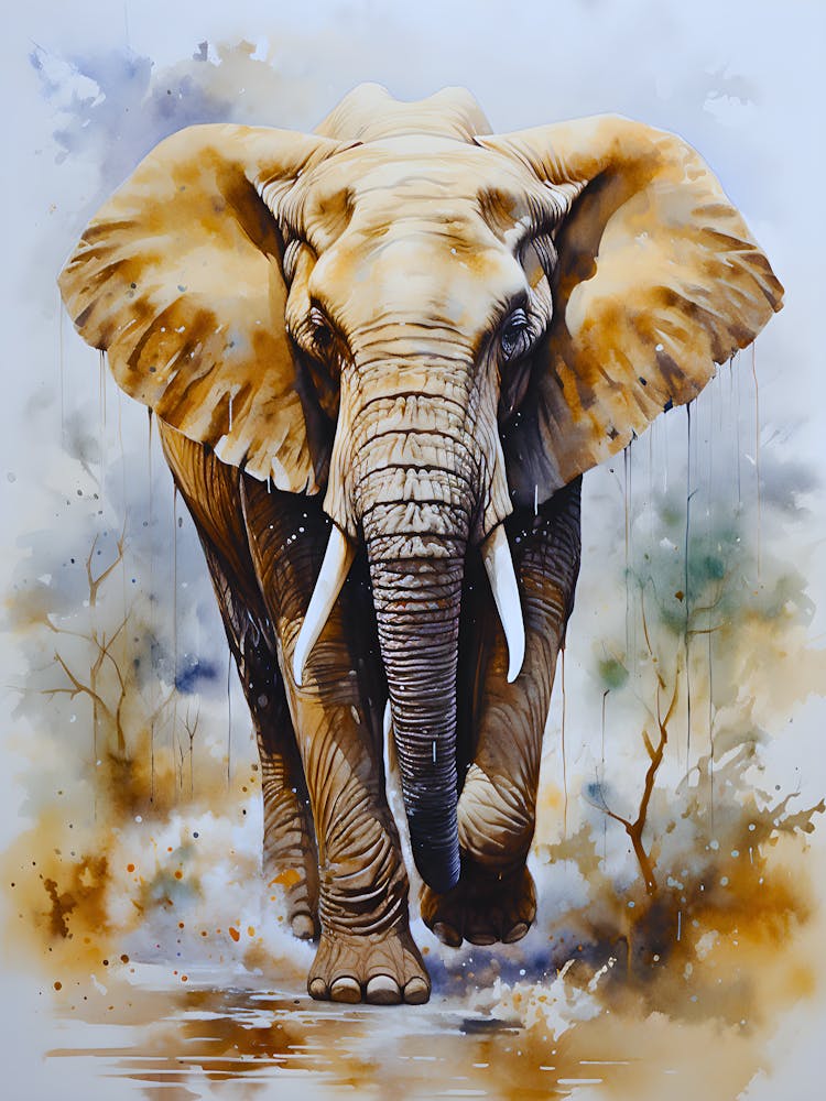 Elephant Elegance Majestic Forest Stroll