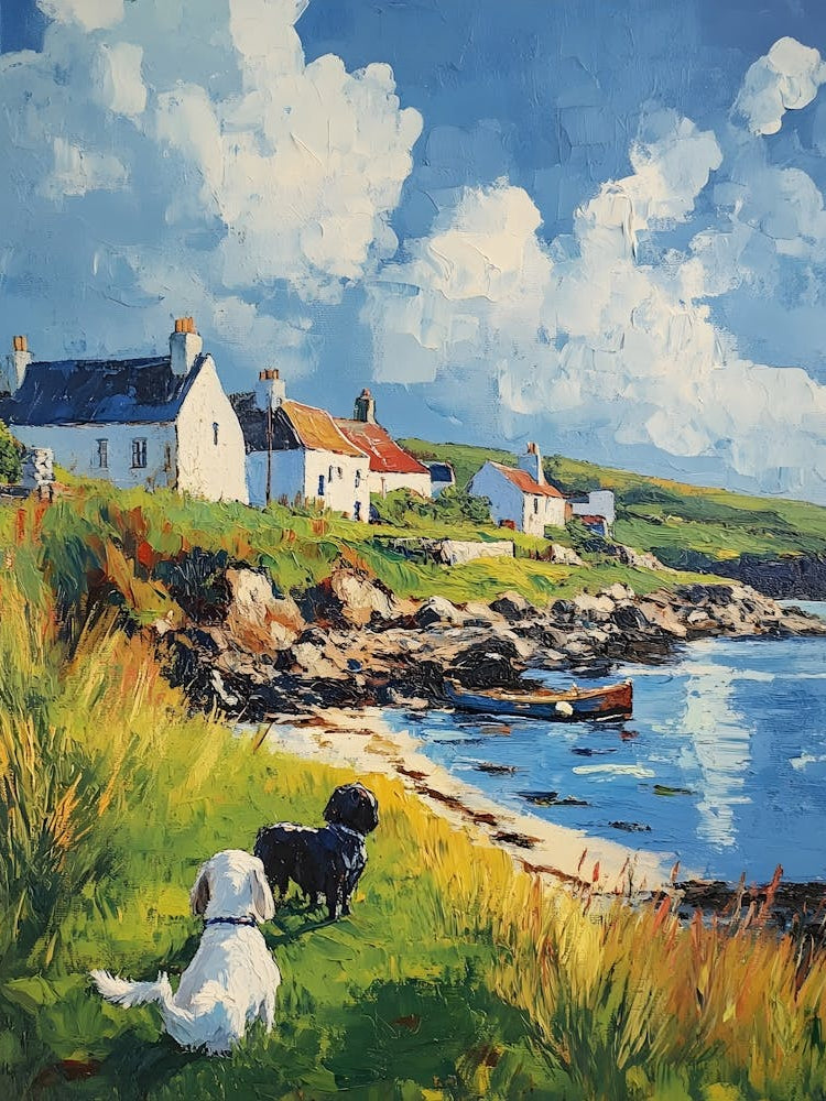 Irish Fishing Village With Dogs 2